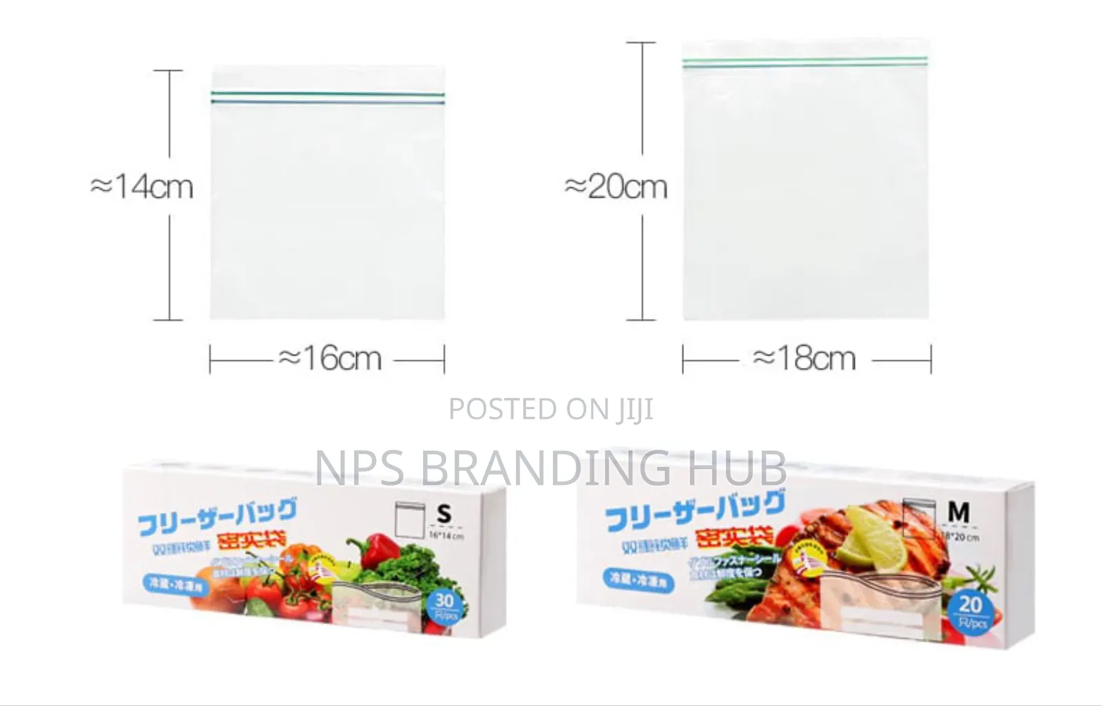 Reusable Ziplock Fridge Bags Set Of 20pcs 1kg