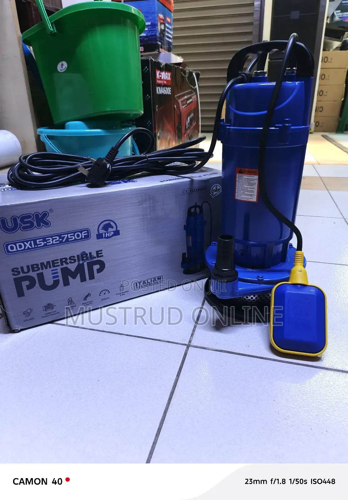 Usk 1hp Shallow Well Submersible Water Pump