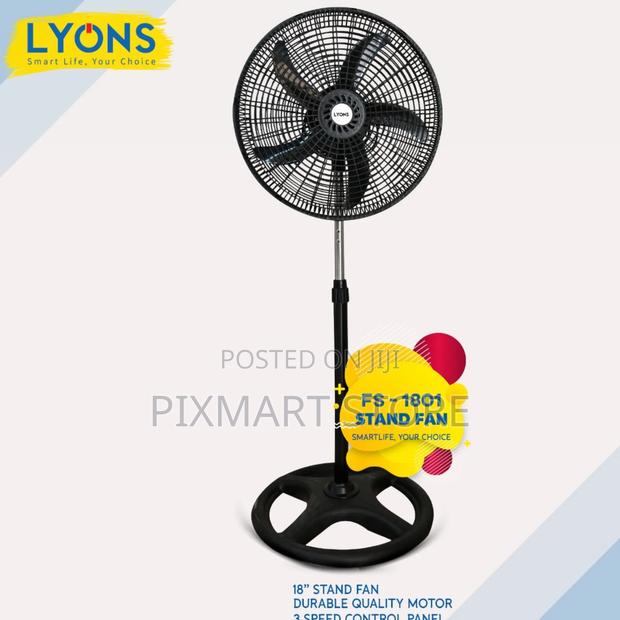 Ailyons 18" Stand Fan Solar/Electric 5 Blade Stand Fan