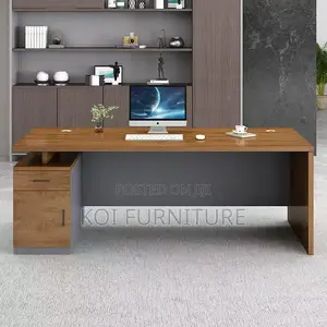 Office Desk : 1.4m Modern Wooden Executive Office Desk