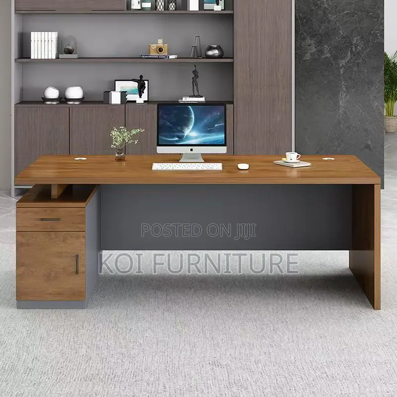 Office Desk : 1.4m Modern Wooden Executive Office Desk