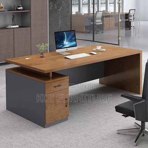 Office Desk : 1.4m Modern Wooden Executive Office Desk - thumbnail 4