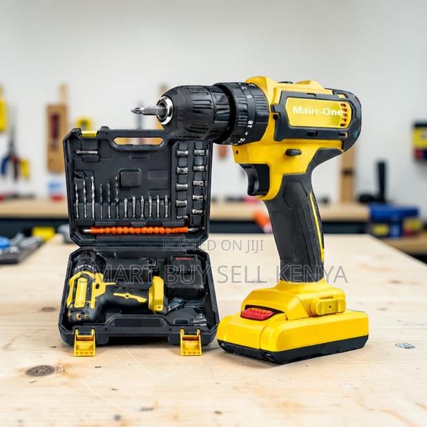 Built-in Led Light Cordless Drill With Drilling and Impact Functions - main view
