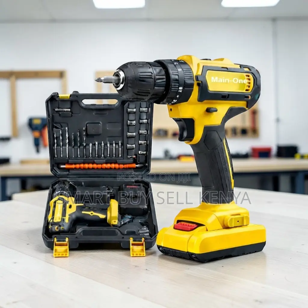Anti-Slip Grip Cordless Drill With Drilling and Impact Functions