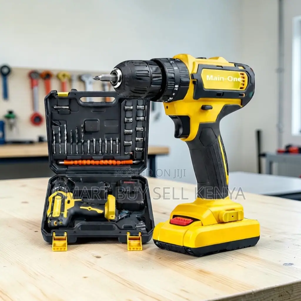 Ergonomic Handle Cordless Drill With Drilling and Impact Functions
