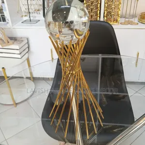 Metallic Crystal Ball Decor .