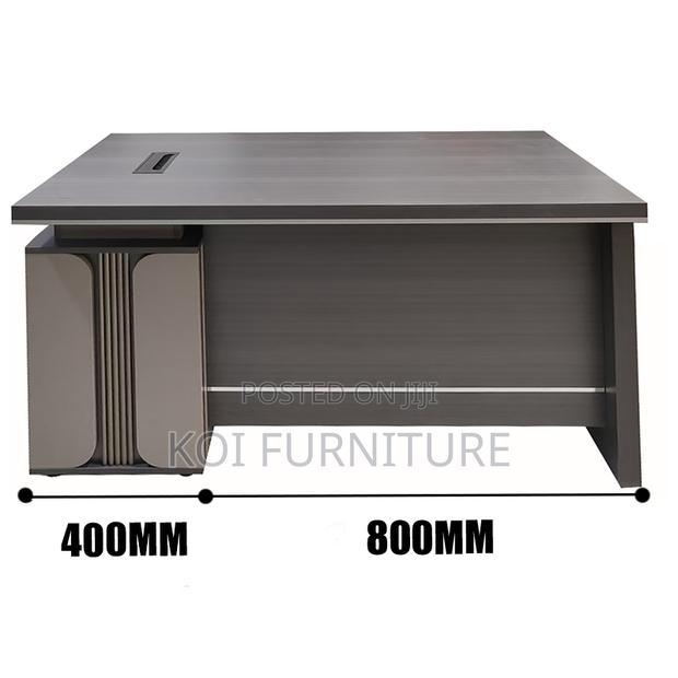 Office Desk : 1.4m Modern Luxury L-Shaped Executive Office Desk, - thumbnail 5