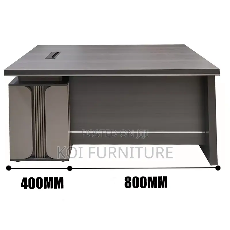 Office Desk : 1.4m Modern Luxury L-Shaped Executive Office Desk,