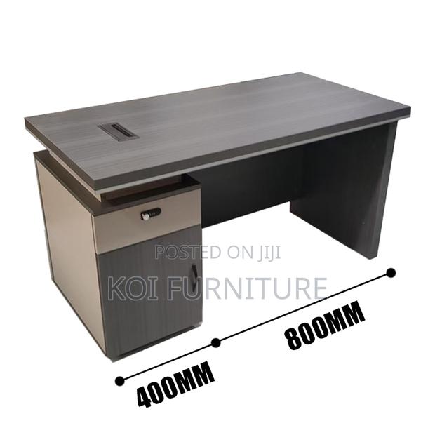 Office Desk : 1.4m Modern Luxury L-Shaped Executive Office Desk, - thumbnail 6