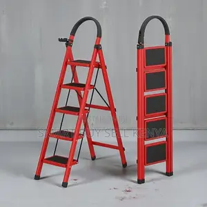 Balanced Weight Distribution Foldable 5 Step Ladder Stepladder