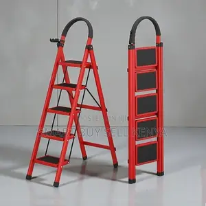 5-Step Tall Design Foldable Aluminium Non Slip Ladder Stepladder