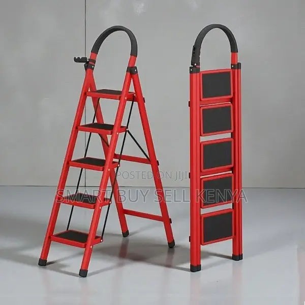 5-Step Tall Design Foldable Aluminium Non Slip Ladder Stepladder