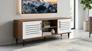 Hudson 2 4ft Modern Tv Stand With Storage Shelves - thumbnail 2