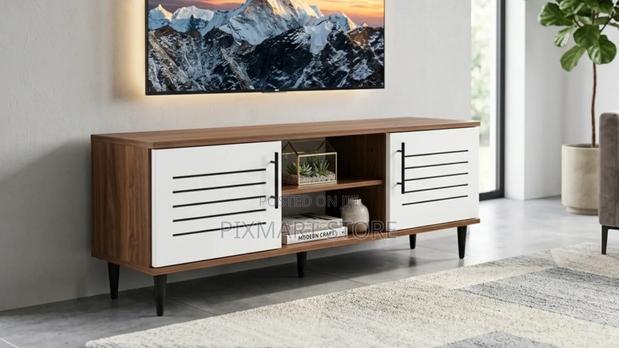 Hudson 2 4ft Modern Tv Stand With Storage Shelves