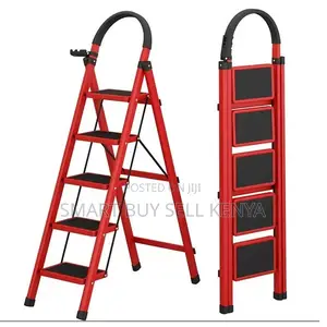 Portable Foldable 5 Step Ladder Stepladder With Strong Aluminium Frame
