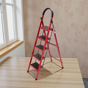 Rust-Resistant Coating Non Slip Foldable 5 Step Ladder Stepladder - thumbnail 2