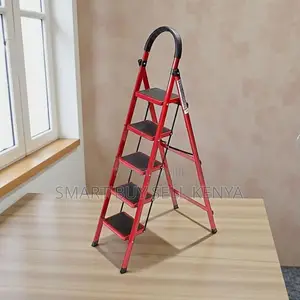 Rust-Resistant Coating Non Slip Foldable 5 Step Ladder Stepladder