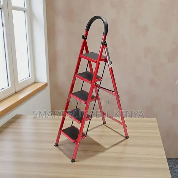 Rust-Resistant Coating Non Slip Foldable 5 Step Ladder Stepladder