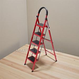 High Weight Capacity Portable Foldable 5 Step Ladder Stepladder - thumbnail 2