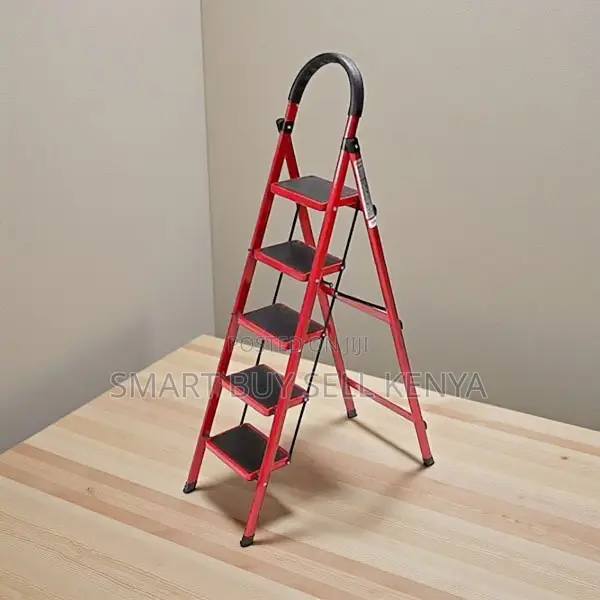High Weight Capacity Portable Foldable 5 Step Ladder Stepladder