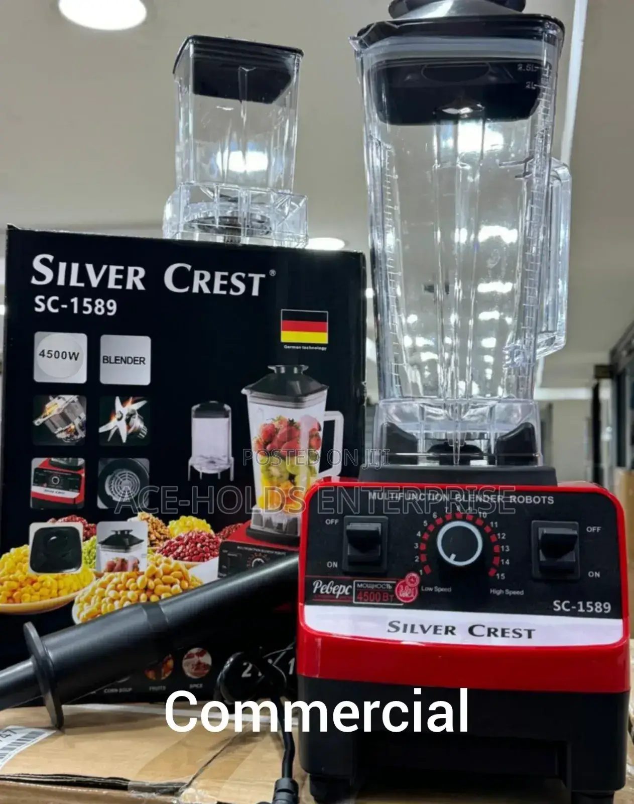 4500 Watts Silvercrest Commercial Blender With Grinder - Heavy Duty
