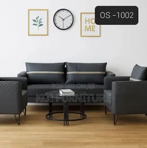 Office Sofa: Modern Upholstered Office Reception Sofa -5 Seater
