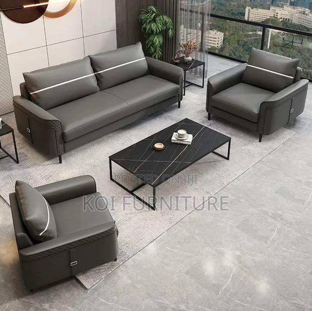 Office Sofa: Modern Upholstered Office Reception Sofa -5 Seater - thumbnail 7