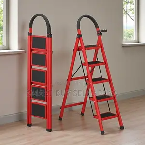 Easy to Clean Surface Non Slip Foldable 5 Step Ladder Stepladder