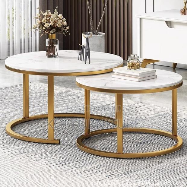 Coffee Table : 2 Round Nesting Coffee Tables - thumbnail 3