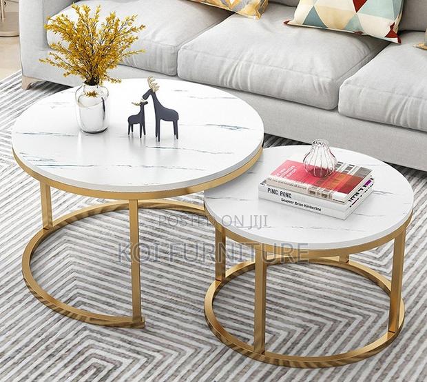 Coffee Table : 2 Round Nesting Coffee Tables - thumbnail 5