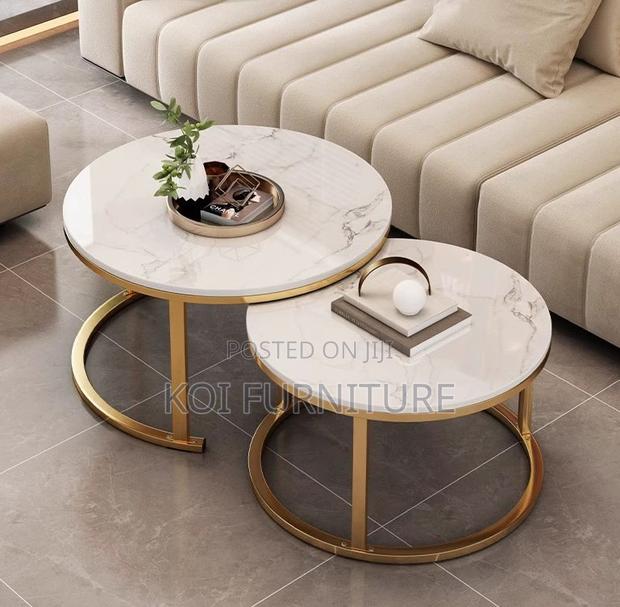 Coffee Table : 2 Round Nesting Coffee Tables - thumbnail 6