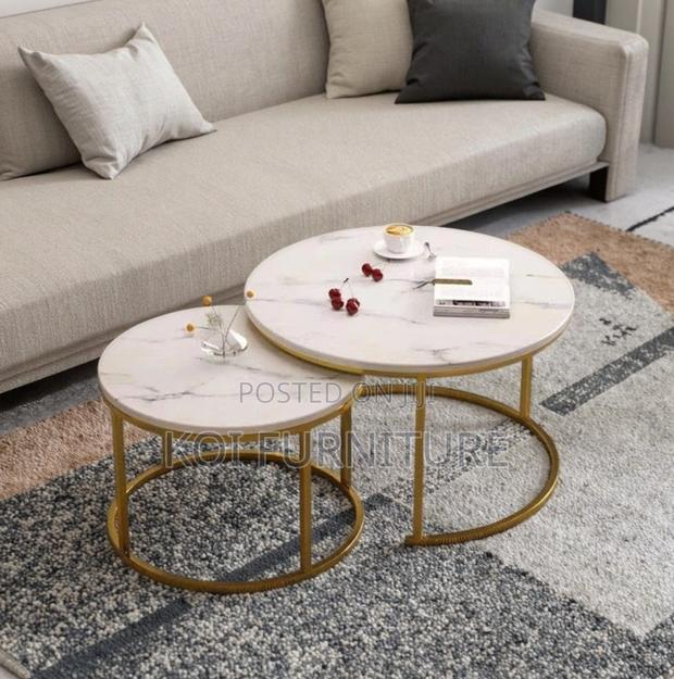 Coffee Table : 2 Round Nesting Coffee Tables - thumbnail 7