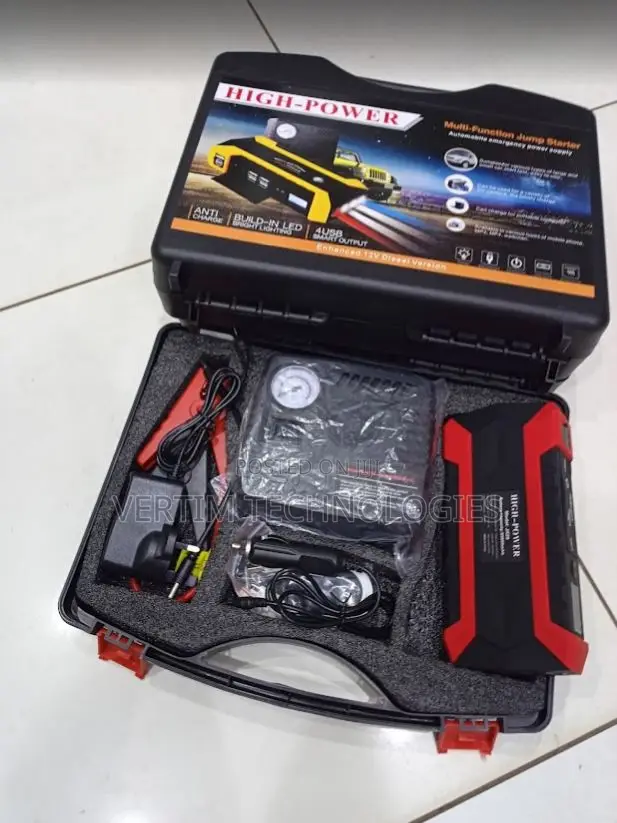 Plug and Play 12v 99800mah Jump Starter With Air Compressor Pump