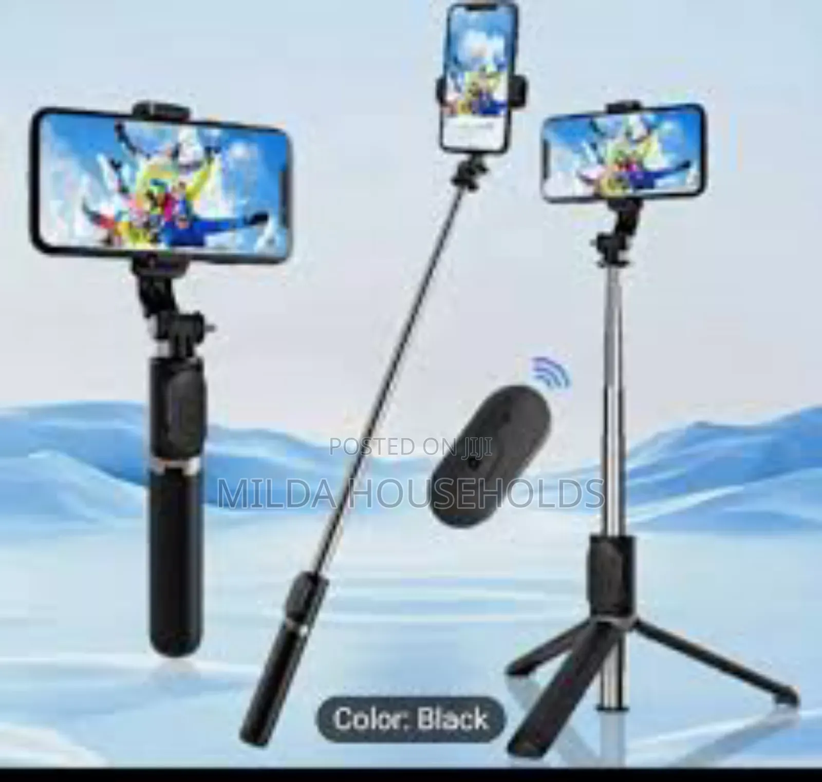 *1.7m 3in1 Extendable Selfie Stick Tripod With a Fill Light