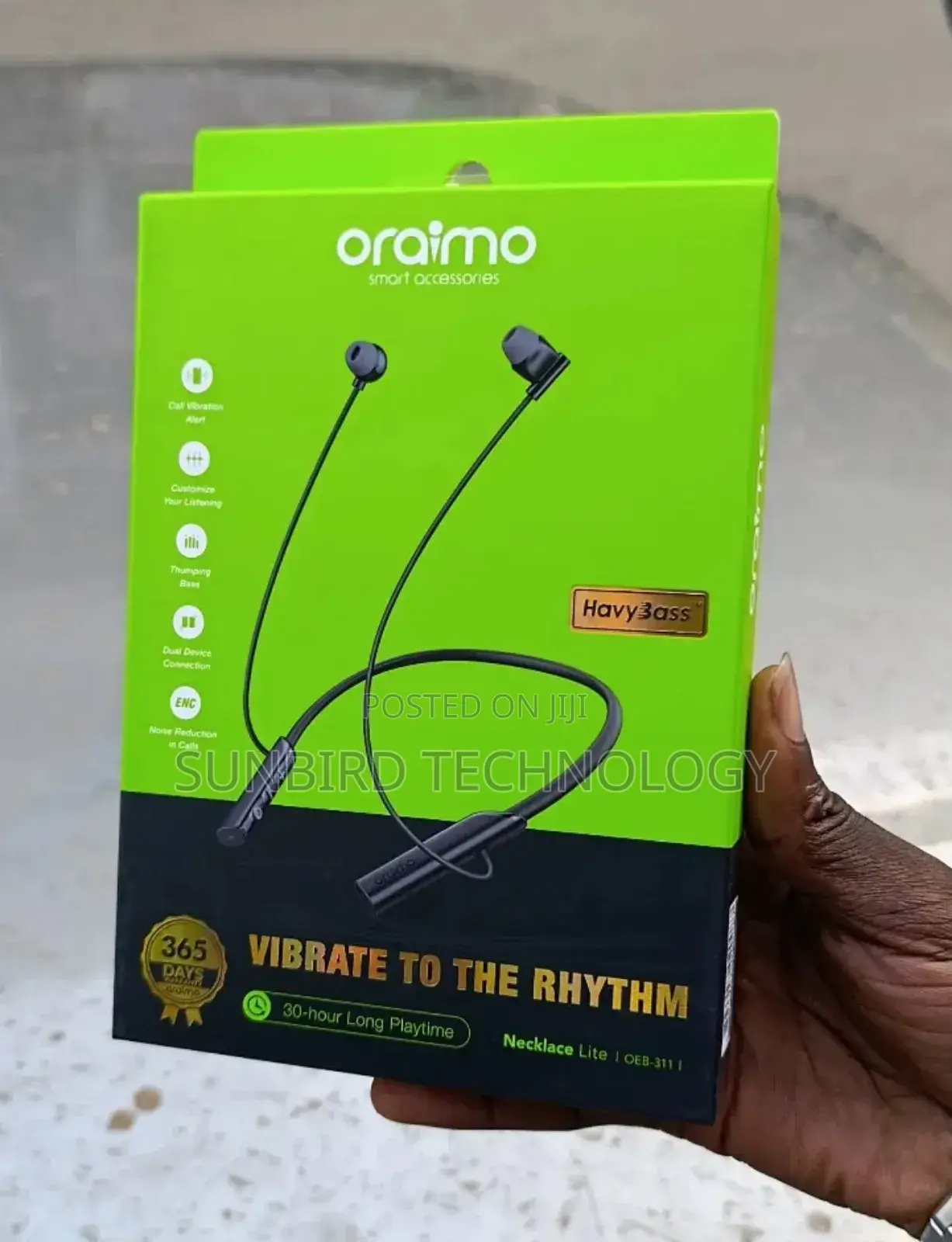Oraimo Oeb-311 Necklace -Lite 30-HRS Long Playtime