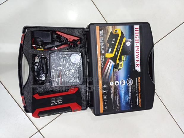 Compact Design 12v 99800mah Jump Starter With Air Compressor Pump