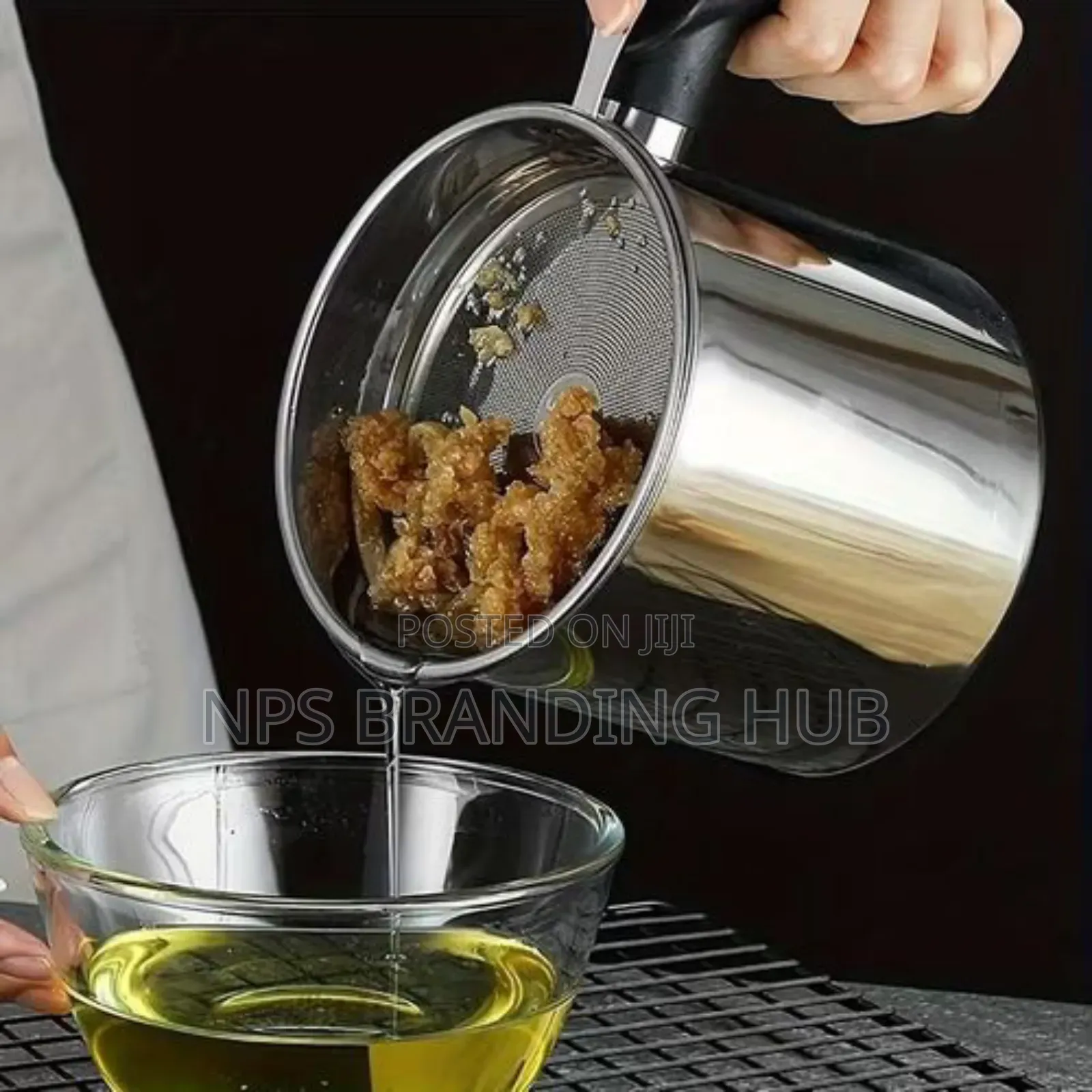 Metallic Black 1.5 Oil Sieve P.O