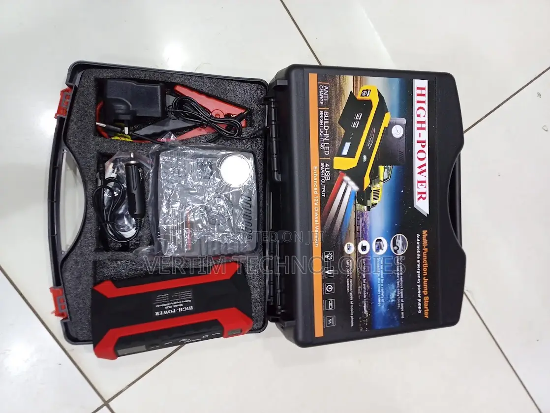 12v 99800mah Car Jump Starter With Built-in Air Compressor Pump