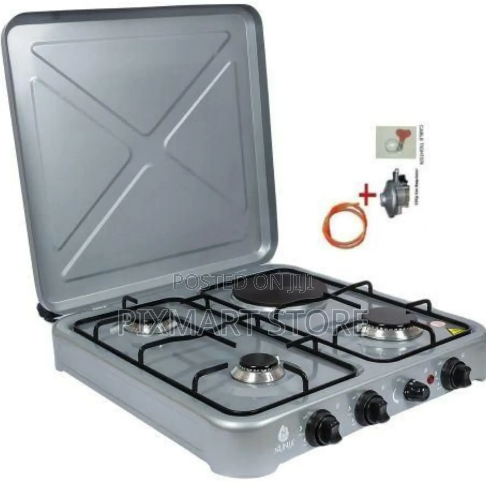Nunix Table Top Cooker 3gas+1 Electric Burner