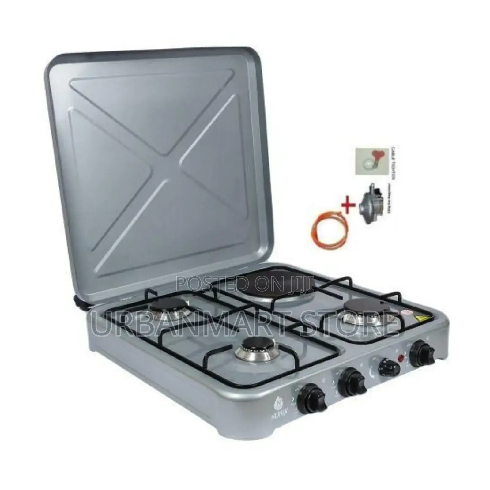 Nunix Table Top Cooker 3 Gas +1 Electric Hot Plate