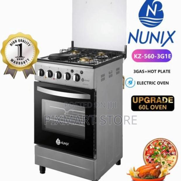 Nunix 60x60 3+1 Cooker With Electric Oven – Freestanding