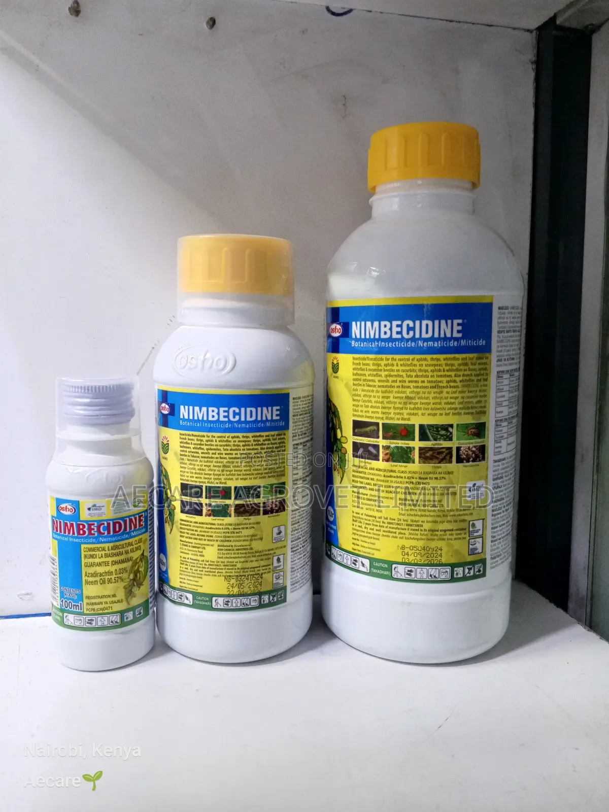Nimbecidine Organic Insecticide/Nematicide /Miticide 100ml, 500ml, 1l