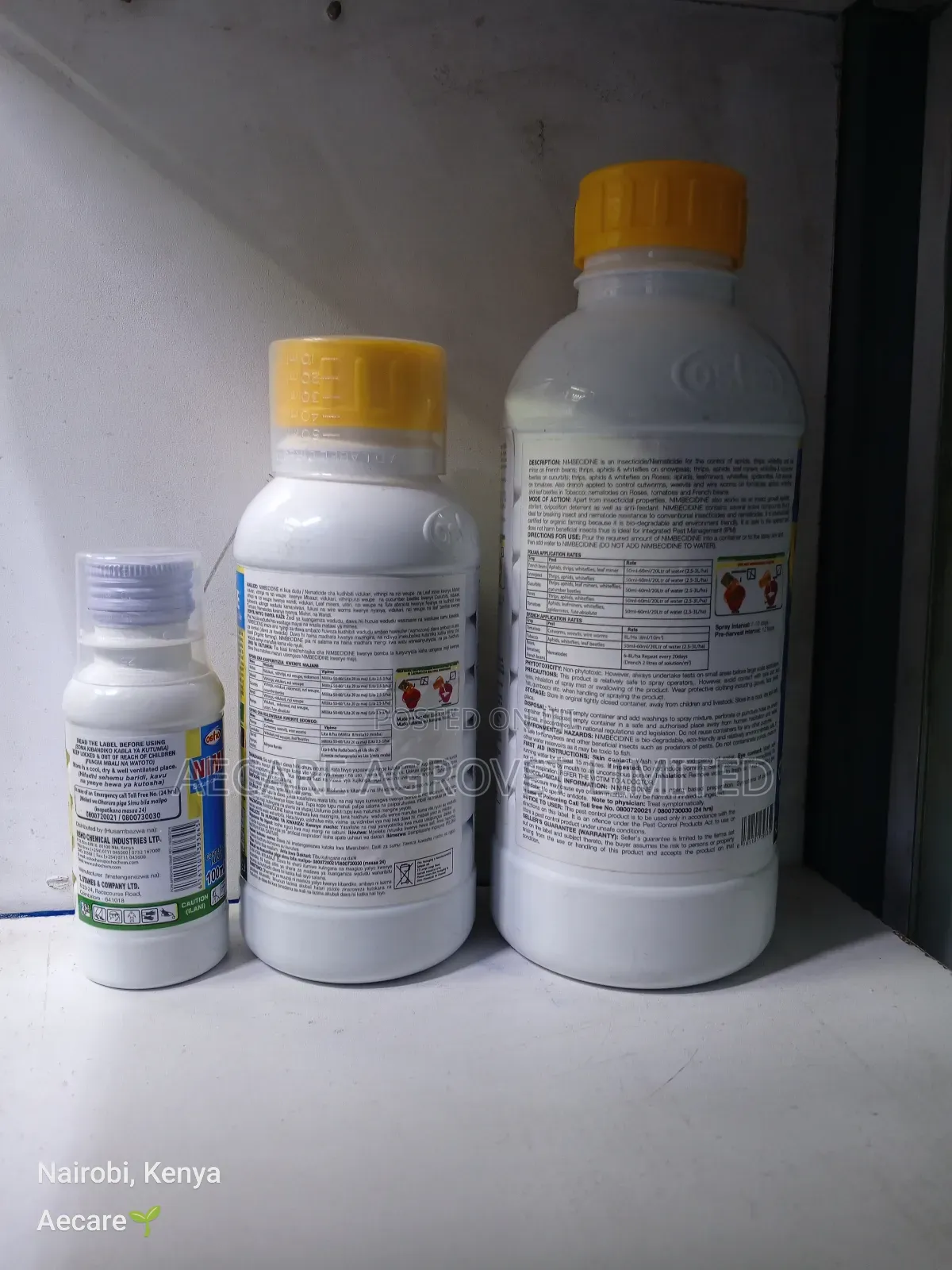 Nimbecidine Organic Insecticide/Nematicide /Miticide 100ml, 500ml, 1l