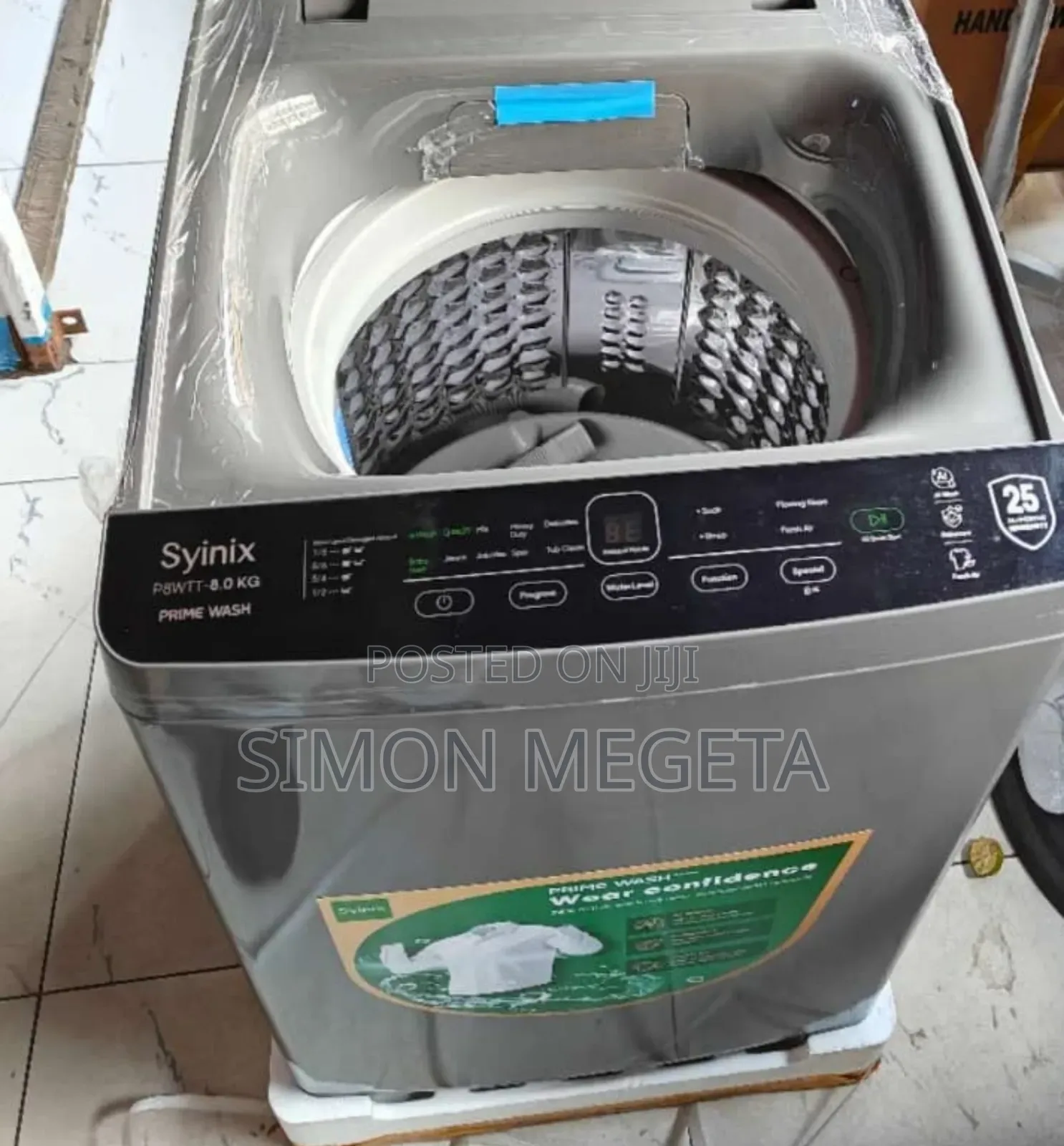 8kg Syinix Fully Automatic Top Load Washing Machine