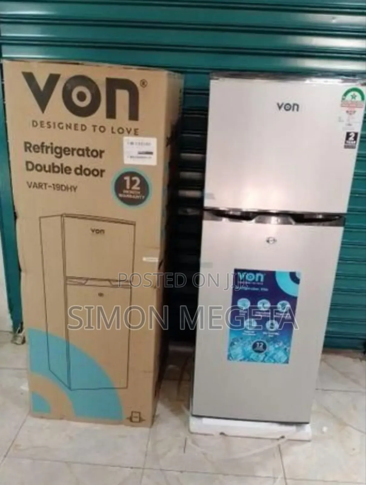 Von Double Door Refrigerator – 125l Direct Cool
