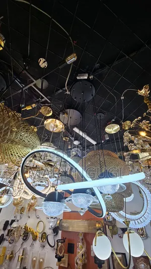 Led Black Rings Chandelier