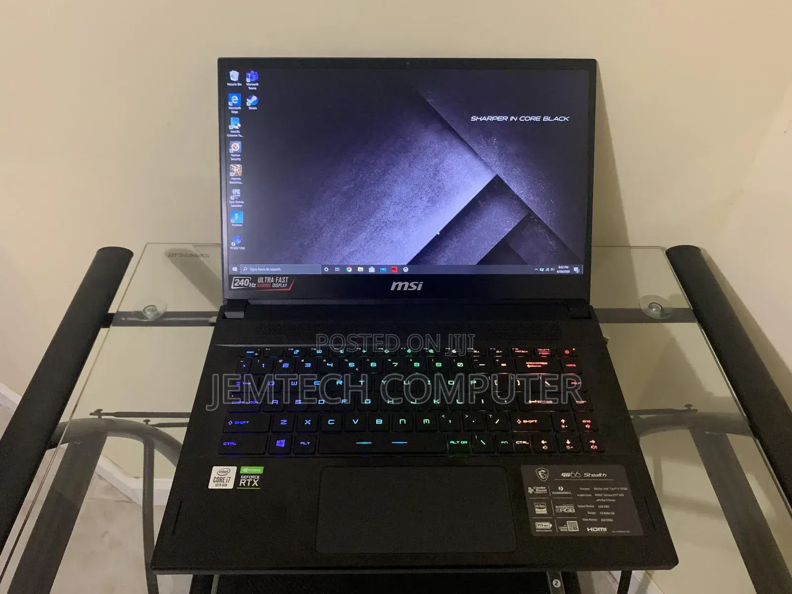 Laptop MSI GS66 Stealth 12UHS 32GB Intel Core i7 SSD 512GB