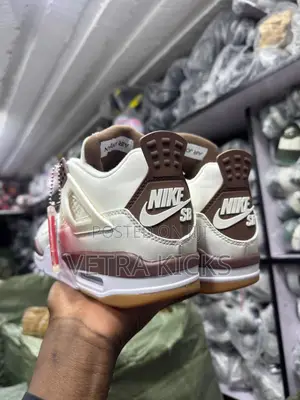 Jordan 4 Coffee Sneakers – Stylish Retro Basketball Shoes