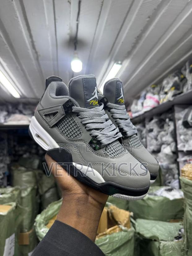 Jordan 4 Gray Cement Sneakers – Classic Retro Basketball Shoes