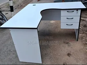 White L Shape Office Desk Available